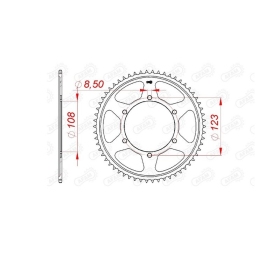 AFAM Steel Standard Rear Sprocket 92220 - 428 58-60 teeth