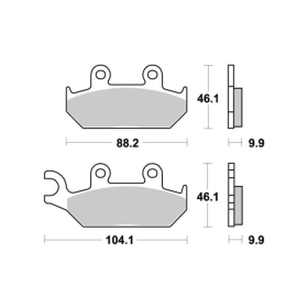 Sbs Brakepads 650HS Sintered YAMAHA