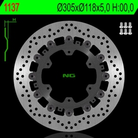 NG BRAKES 1137 Front Round Floating Brake Disc BMW R / K 850-1100 80-07