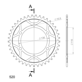 Supersprox Rear sprocket 486.45 45t