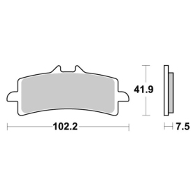 Sbs Brakepads 841DS-1 Dual Sinter APRILIA / DUCATI / HUSQVARNA / KAWASAKI / KTM / MV AGUSTA / SUZUKI / TRIUMPH