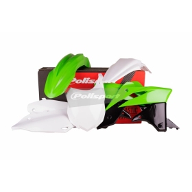 Polisport plastic kit KX250F 2013-2016 White / Green / Black