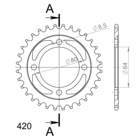 Supersprox Rear sprocket 834.32