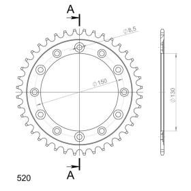 Supersprox / JT Rear sprocket 245/2.39 39t