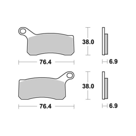 Sbs Brakepads 866RSI Racing Sintered KTM