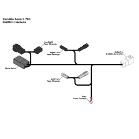 DENALI Plug & Play DialDim Wiring Adapter Yamaha Tenere 700 2019-2024