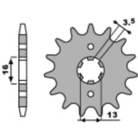 PBR Steel Standard Front Sprocket 563 - 420 SUZUKI JR 50 1978-2006