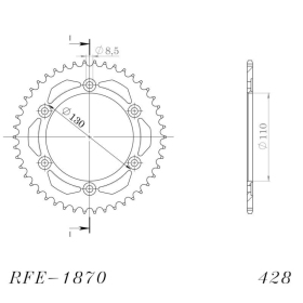 Supersprox / JT Rear sprocket 1870.46 46t