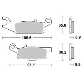 Sbs Brakepads 851SI Sintered Offroad YAMAHA