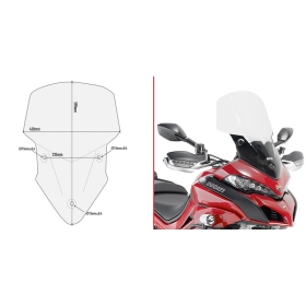 Givi windscreen, transparent DUCATI 950-1260 MULTISTRADA 15-21