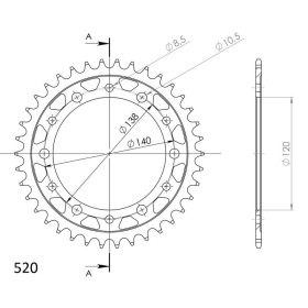 Supersprox / JT Rear sprocket 1220/846-2.38 38t