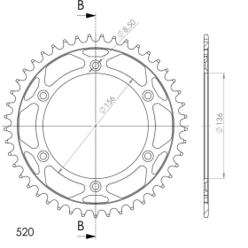 Supersprox Steel Rear sprocket HUSQVARNA Black 45t