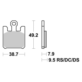 Sbs Brakepads 788HS Sintered DERBI / KAWASAKI / SUZUKI