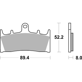 SBS Brakepads 686RST Racing Sintered KAWASAKI / SUZUKI