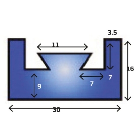 Sno-X vikšro plastikas Yamaha br / cf / cs / ec / et / ex / pz / sr / srv / srx / ss / vmx / xlv 81-11 139cm