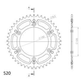 Supersprox Stealth Rear sprocket Orange 45t