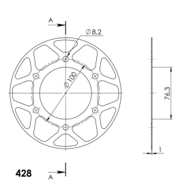 Rear Sprocket Supersprox Edge 1844:48 48t