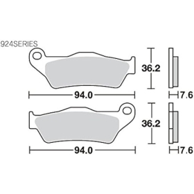  Sbs Brakepads 924HF Ceramic HARLEY-DAVIDSON