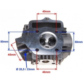 Cilindro galva 110cc 4T 52mm (BE PASKIRSTYMO VELENO)