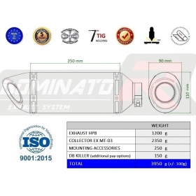 Exhaust kit Dominator EX HP8 YAMAHA MT-03 2022