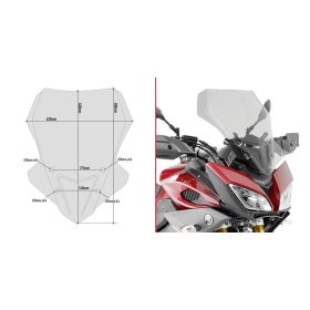 Givi windscreen, transparent YAMAHA MT-09 15-16