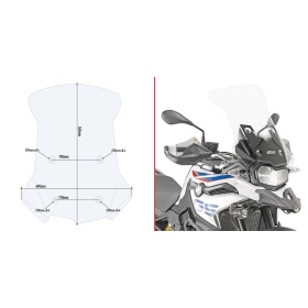 GIVI Windscreen, transparent BMW F750-850GS 18-23