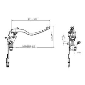 BREMBO Brake lever Ø16x21mm Titanium