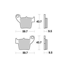 Sbs Brakepads 777CS Carbon Silver Aprilia / Hm-Moto / Honda