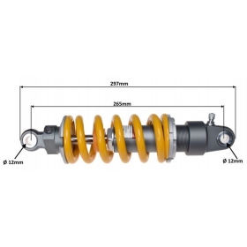 Amortizatorius galinis MINI MOTO 265mm Ø12