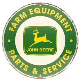 Apvali lentelė JOHN DEERE Ø35cm