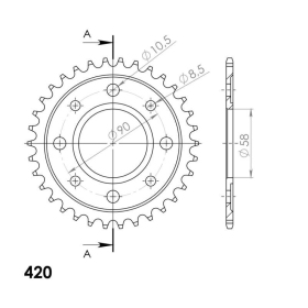 Supersprox / JT Rear sprocket 212/214.34 34t