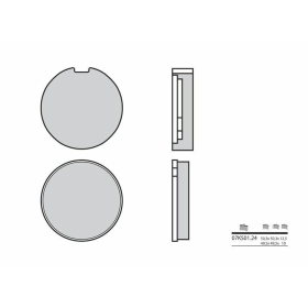 BREMBO Street Carbon Ceramic Brake pads KAWASAKI Z900/ S2 350, SUZUKI GT125-550 