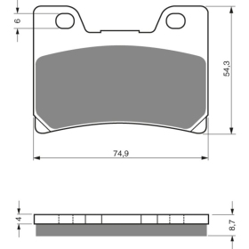 GOLDFREN Brake Pads 045 S3 Yamaha FZR