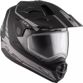 CKX Quest RSV Straightline black matt Motocross Helmet (with heated visor)