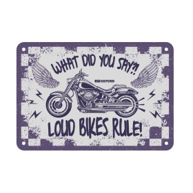 Oxford Garage Metal Sign: Loud Bikes Rule