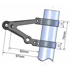 LSL Headlamp Bracket WithØ38 Indicator Inserts