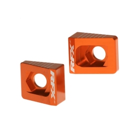 RFX Pro Rear Axle Adjuster Blocks Orange KTM SX 65 2002-2015