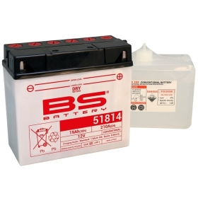 BS BATTERY Battery Conventional with Acid Pack - 51814 (12C16A-3B) 12V 19AH