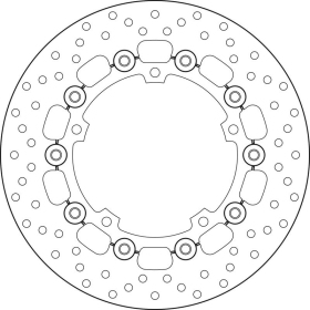 Brembo Serie Oro front brake disc Yamaha MT / XSR / XTZ