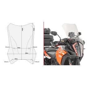 Givi windscreen, transparent KTM 1290 SUPER ADVENTURE R/ S 17-20