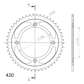 Supersprox Steel Rear sprocket  55