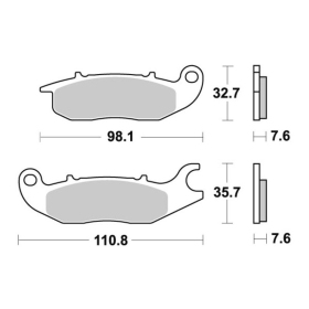 Sbs Brakepads 180HF Ceramic HONDA