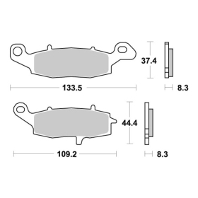 Sbs Brakepads 705HF Ceramic KAWASAKI / SUZUKI