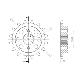 Supersprox / JT Front sprocket 736.14 14t