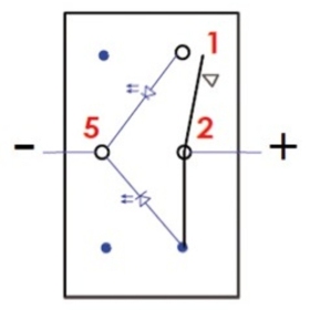 Osculati Marina R switch without toggle (ON)-OFF