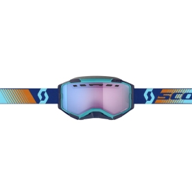 Scott Goggle Fury Snow Cross royal blue/orange enhancer blue chrome