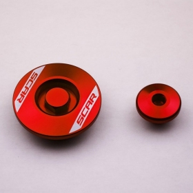 SCAR oil cap KAWASAKI red