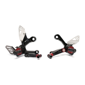 GILLES TOOLING RCT10GT Adjustable Rearset Black/Red Yamaha MT-09 / XSR 900 2014-2020