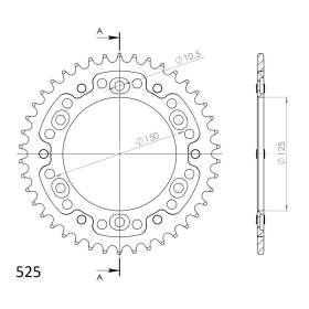 Supersprox Stealth Rear sprocket Orange 42t