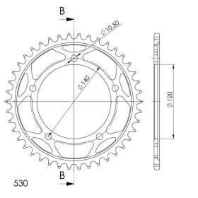 Supersprox Rear sprocket 1800.42 42t